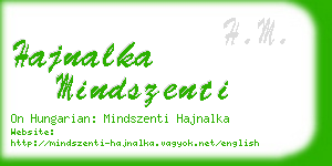 hajnalka mindszenti business card